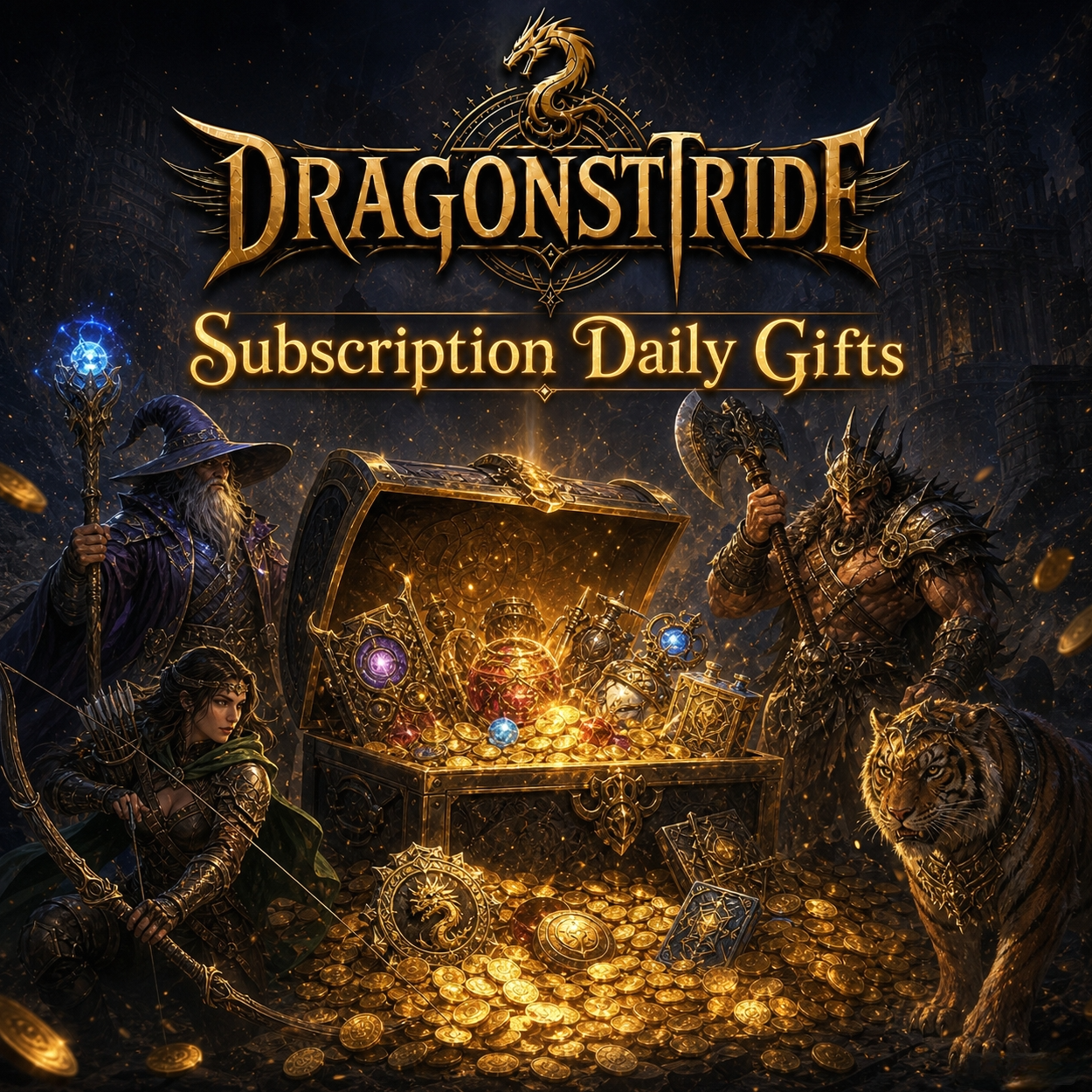 Dragonstride Silent Gods subscription and daily gifts